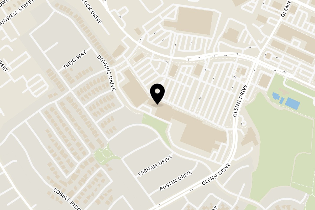 Map showing the location of Zest Mediterranean Cuisine on 1008 Riley St in Folsom